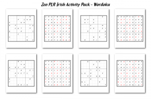 Zen PLR Irish Activity Pack Wordoku