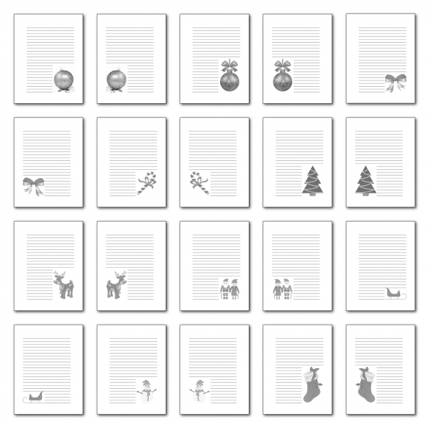 Zen PLR Journal Templates Light Christmas Journal Pages Grayscale Print Version