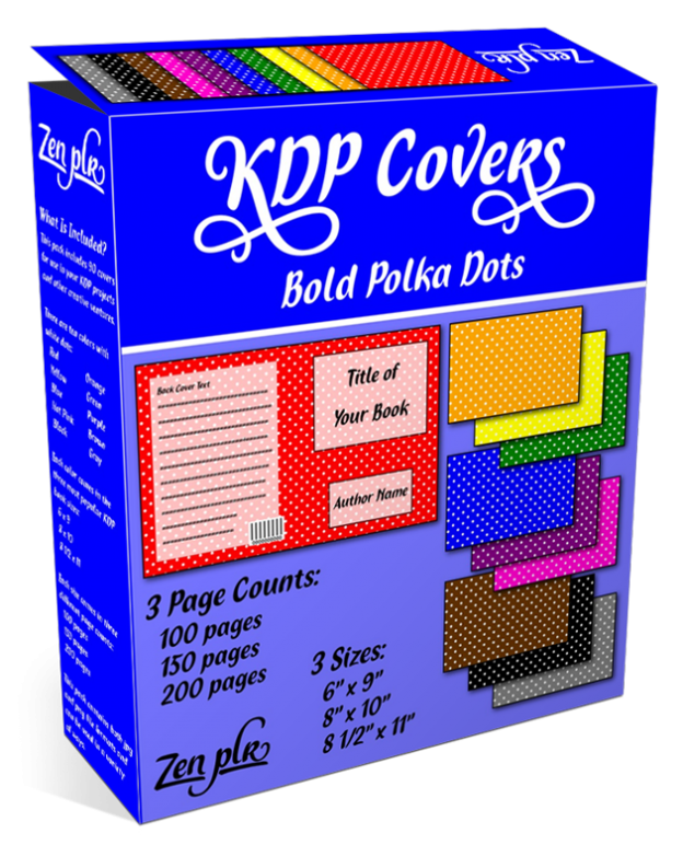 Zen PLR KDP Covers Bold Polka Dots Product Cover