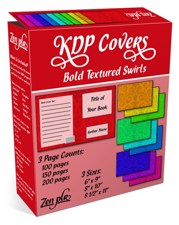 Zen PLR KDP Covers Bold Textured Swirls Product Cover