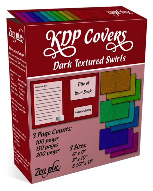 Zen PLR KDP Covers Dark Textured Swirls Product Cover