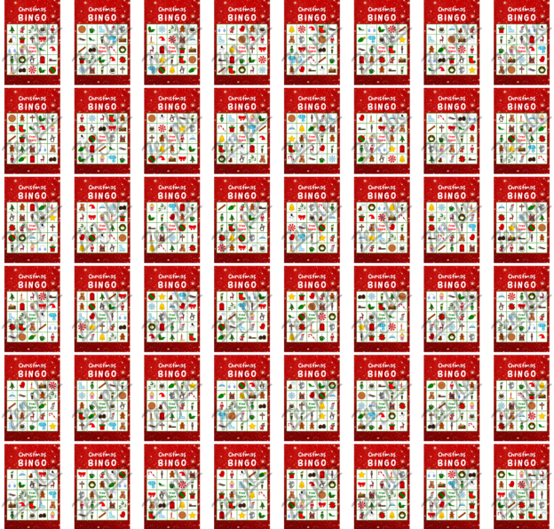 Zen PLR Kiddie Korner Printables Christmas Bingo Full Color All