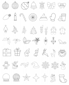 Zen PLR Line Designs Christmas All Clipart