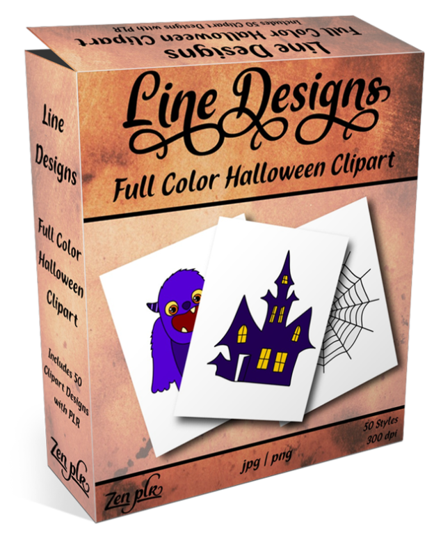 Zen PLR Line Designs Halloween Full Color Product Cover