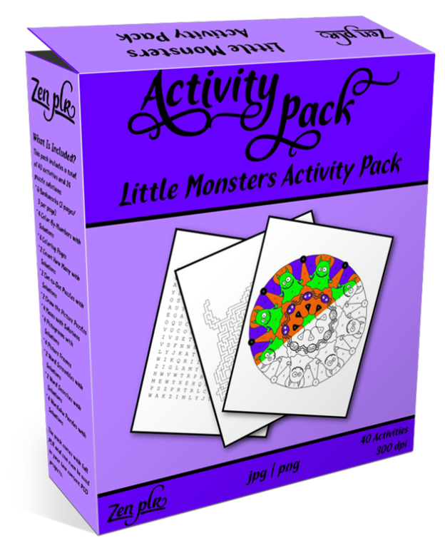 Zen PLR Little Monsters Activity Pack Product Cover