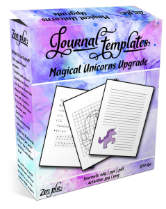 Zen PLR Magical Unicorns Journal Templates Upgrade Product Cover