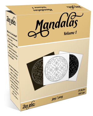 Zen PLR Mandalas Volume 01 Product Cover