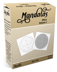 Zen PLR Mandalas Volume 01 Silver Product Cover