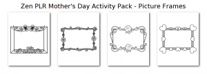 Zen PLR Mothers Day Activity Pack Picture Frames