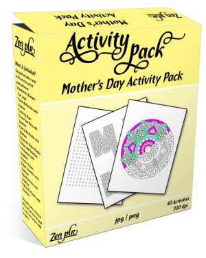 Zen PLR Mothers Day Activity Pack Product Cover