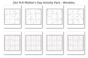 Zen PLR Mothers Day Activity Pack Wordoku