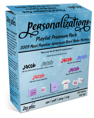 Zen PLR Personalizations Playful 2009 Premium Boys Product Cover