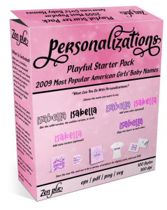 Zen PLR Personalizations Playful 2009 Starter Girls Product Cover