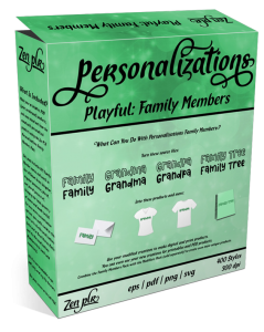 Zen PLR Personalizations Playful Family Members Product Cover