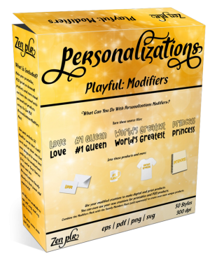 Zen PLR Personalizations Playful Modifiers Product Cover
