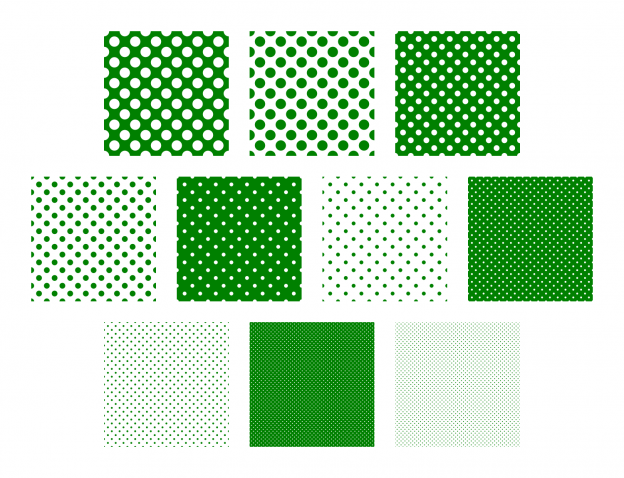 Zen PLR Polka Dots Digital Papers All Green