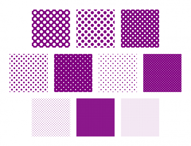 Zen PLR Polka Dots Digital Papers All Purple