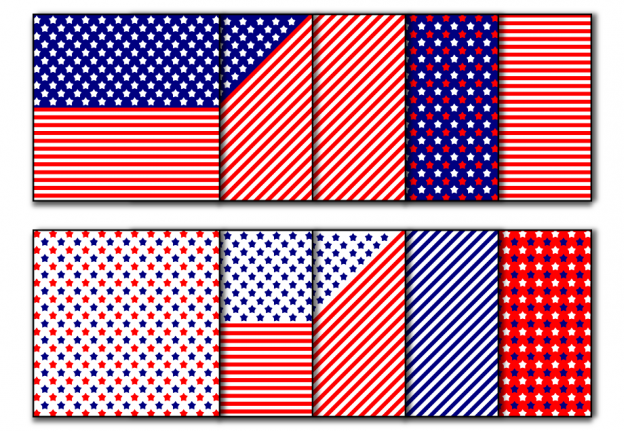 Zen PLR Stars and Stripes Digital Papers Americana 01 All Covers