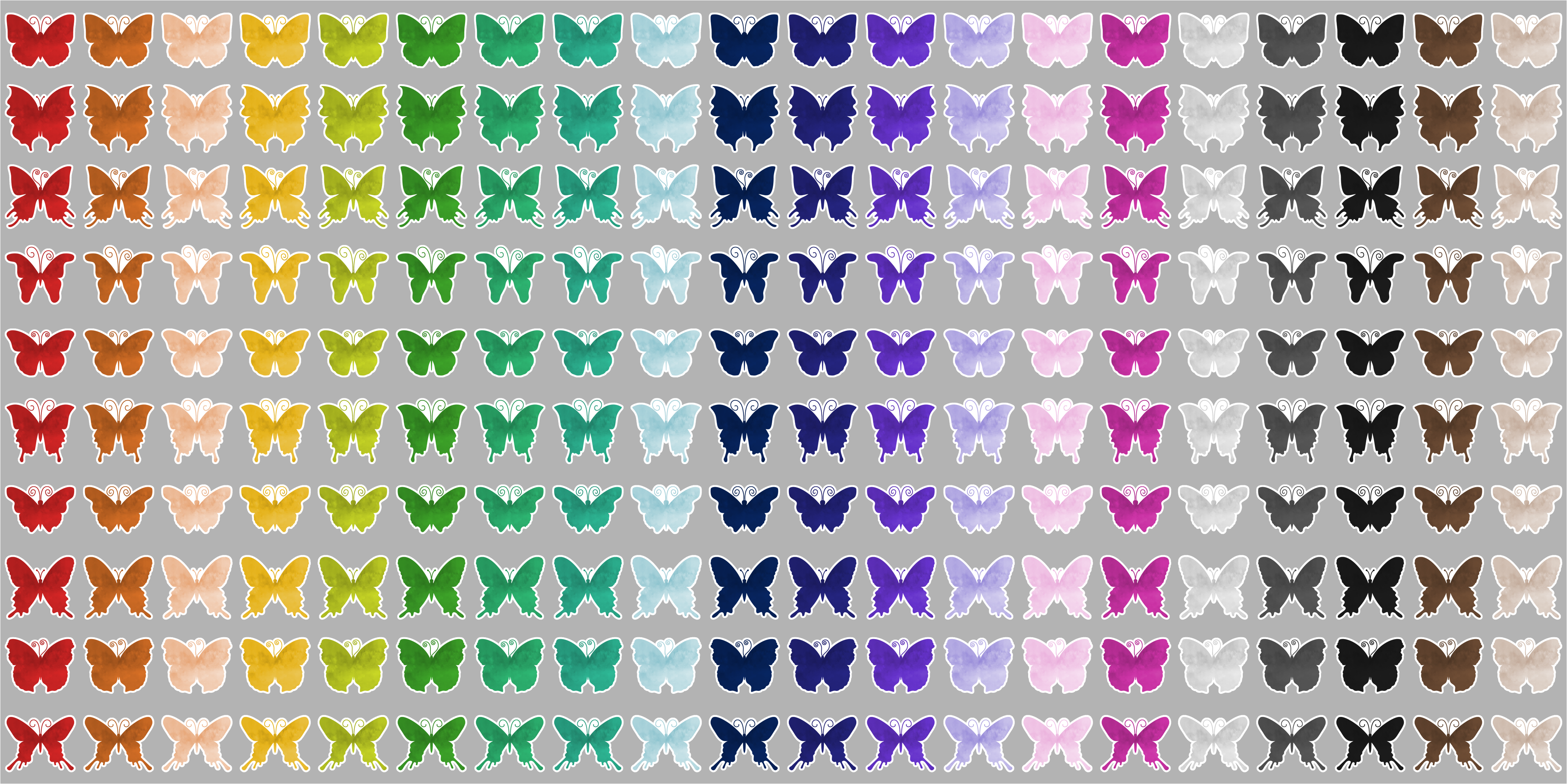 Zen PLR Stickers Watercolor Butterflies All