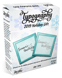 Zen PLR Typography 2019 Holiday Gift Wordart Product Cover