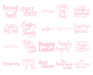 Zen PLR Typography Easter Glitter Wordart Light Pink