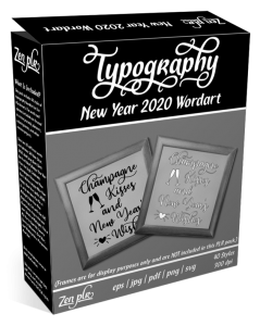 Zen PLR Typography New Year 2020 Wordart Product Cover