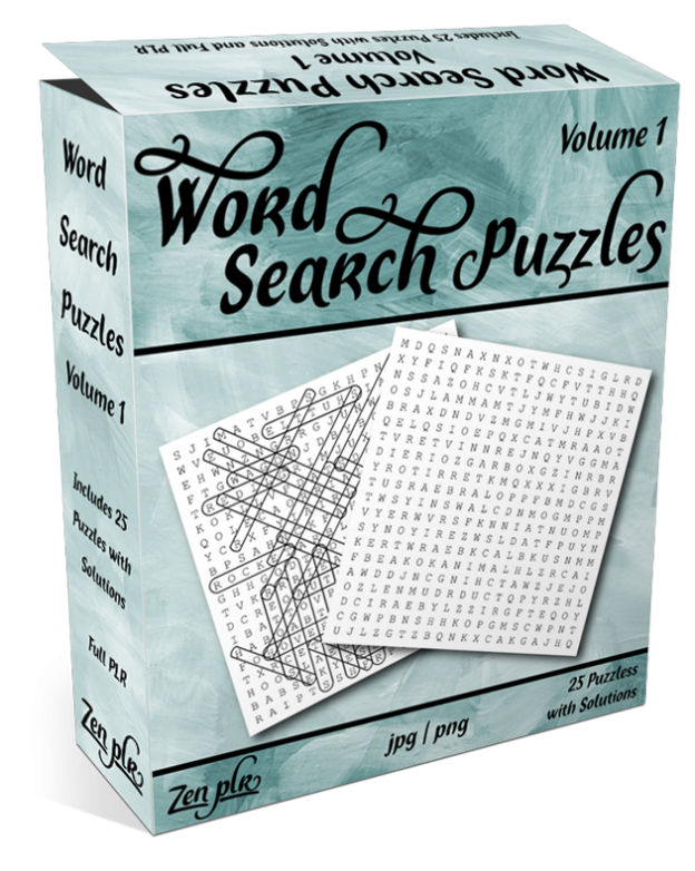 Zen PLR Word Search Puzzles Volume 1 Product Cover