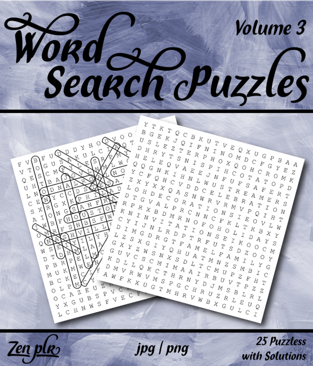 Zen PLR Word Search Puzzles Volume 3 Front Cover