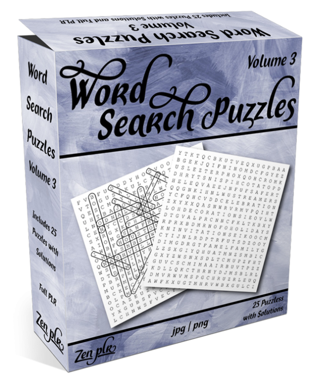 Zen PLR Word Search Puzzles Volume 3 Product Cover