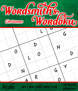 Zen PLR Wordsmith's Wordoku Christmas Front Cover