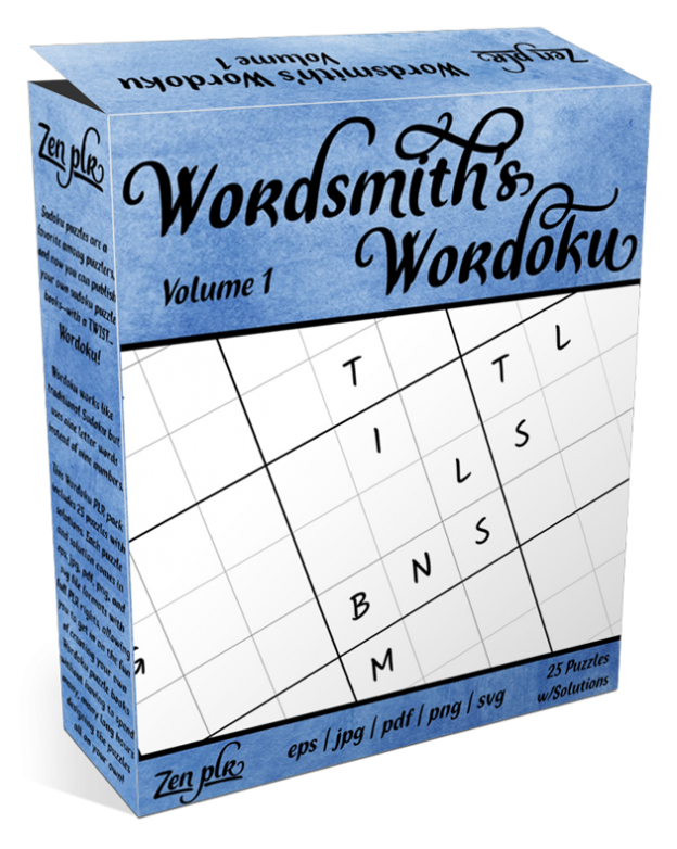 Zen PLR Wordsmith's Wordoku Volume 1 Product Cover