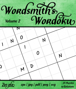 Zen PLR Wordsmith's Wordoku Volume 2 Front Cover