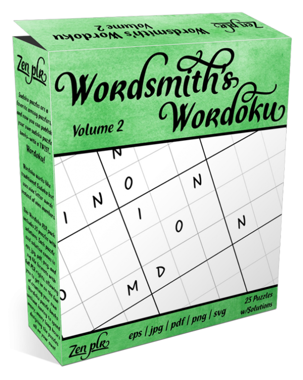 Zen PLR Wordsmith's Wordoku Volume 2 Product Cover