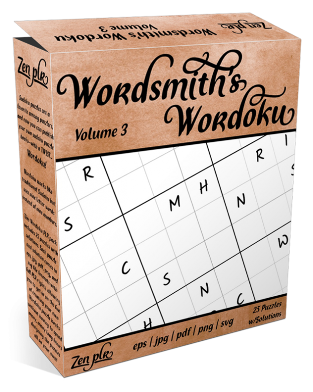 Zen PLR Wordsmith's Wordoku Volume 3 Product Cover