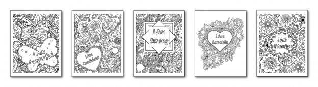 Zen PLR Workbook Kit Depression Coloring Pages All