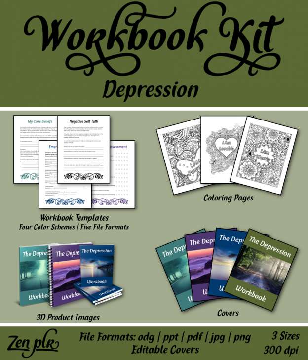 Zen PLR Workbook Kit Depression Front Cover