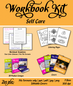 Zen PLR Workbook Kit Self Care Front Cover