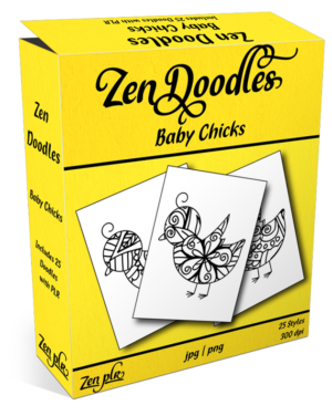Zen PLR Zen Doodles Baby Chicks Product Cover