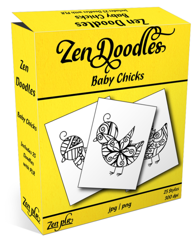 Zen PLR Zen Doodles Baby Chicks Product Cover