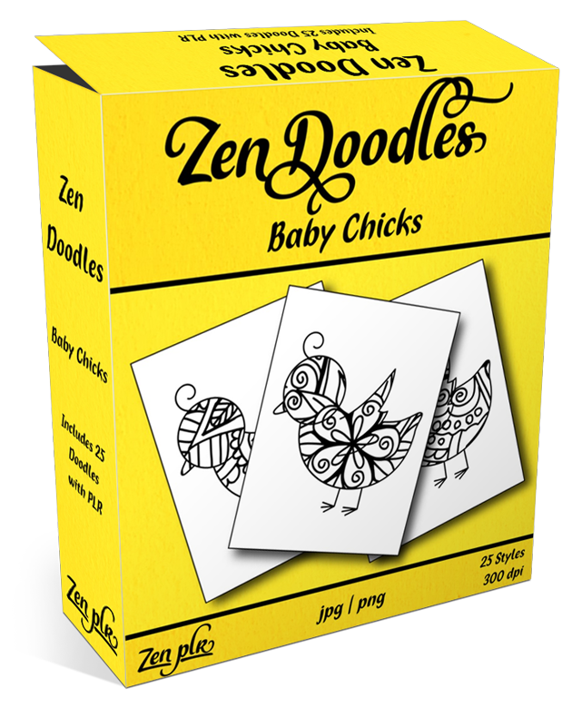 Zen PLR Zen Doodles Baby Chicks
