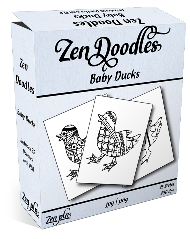 Zen PLR Zen Doodles Baby Ducks