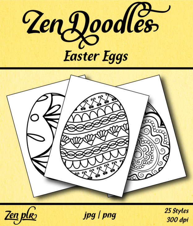 Zen PLR Zen Doodles Easter Eggs Front Cover