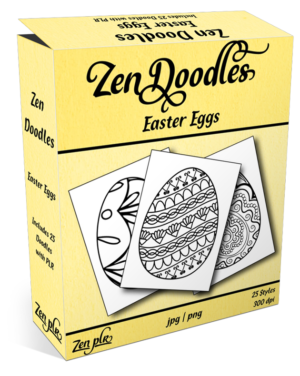 Zen PLR Zen Doodles Easter Eggs Product Cover