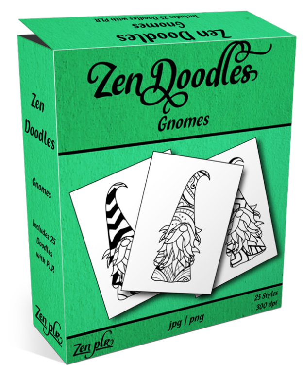 Zen PLR Zen Doodles Gnomes Product Cover