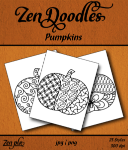 Zen PLR Zen Doodles Pumpkins Front Cover