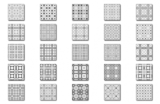 Zen PLR DFY Coloring Designs Volume 01 Square Patterns All